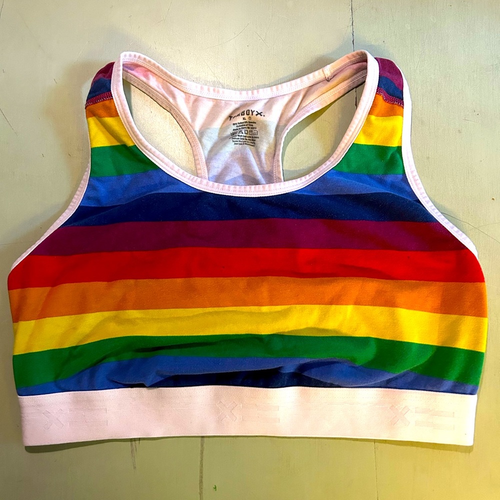 Two TomboyX cotton bras. Size XL